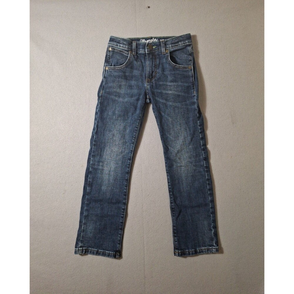 Wrangler Retro Jeans Boys Size 9 Slim Straight Dark Blue Wash 25x24